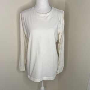 Retro Bugle Boy Classics White Long Sleeve Top. Medium